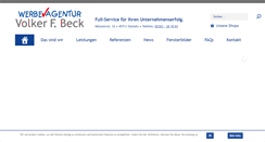 Desktop Screenshot of beck-werbeagentur.de
