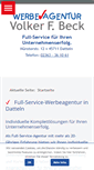 Mobile Screenshot of beck-werbeagentur.de
